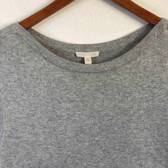 Cashmere Sweater Dress Eileen Fisher SM Grey Tunic Mid Minimalist Contemporary - Picture 6 of 14